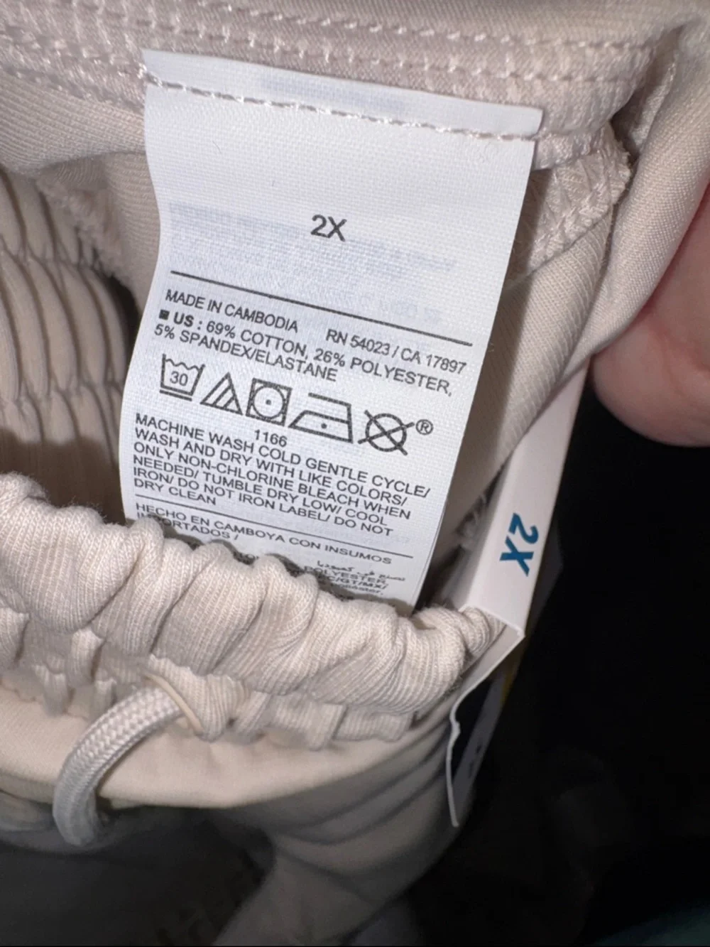 Old Navy Dynamic Fleece High Rise Jogger Pants - Cream  Drawstring Waist 2X NWT! - Picture 6 of 14